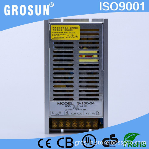Wholesale Single Output LED Power Supply 24V 6A LED Driver AC to DC Converter Transformer with Aluminum Case